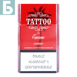 Заказать сигареты блоками Сигареты Cigaronne Tattoo King Size Cherry (Сигарон Тату Вишня)