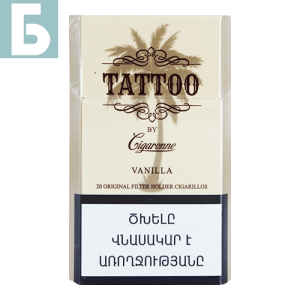Заказать сигареты блоками Сигареты Cigaronne Tattoo King Size Vanilla (Сигарон Тату Ваниль)