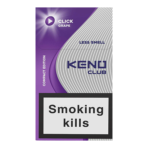Заказать сигареты оптом Сигареты Keno Club Compat Click Grape (Кено Компакт Виноград) Заказать сигареты блоками Сигареты Keno Club Compat Click Grape (Кено Компакт Виноград)