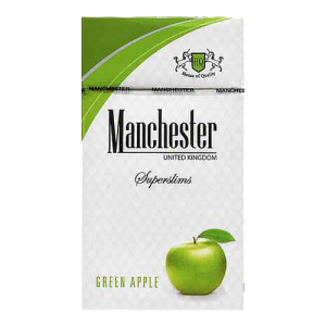 Заказать сигареты блоками Сигареты Manchester Green Apple Superslims (Манчестер Зеленое яблоко Суперслимс)