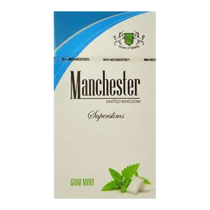 Заказать сигареты блоками Сигареты Manchester Gummint Superslims (Манчестер Мятная Жвачка Суперслимс)