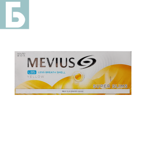 Заказать сигареты блоками Сигареты Mevius Yellow 1 Superslims (Мевиус Йеллоу 1 Суперслим Корея), блок