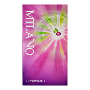 Заказать сигареты блоками Сигареты Milano Grape&Applemint Superslims (Милано Виноград Мятное Яблоко Суперслим)