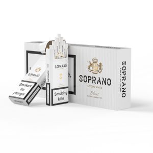Заказать сигареты блоками Сигареты Soprano Special White Slim (Сопрано Спешл Вайт Слим)