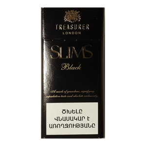 Заказать сигареты блоками Сигареты Treasurer London Black Slim (Трежерер Лондон Блэк Слим)